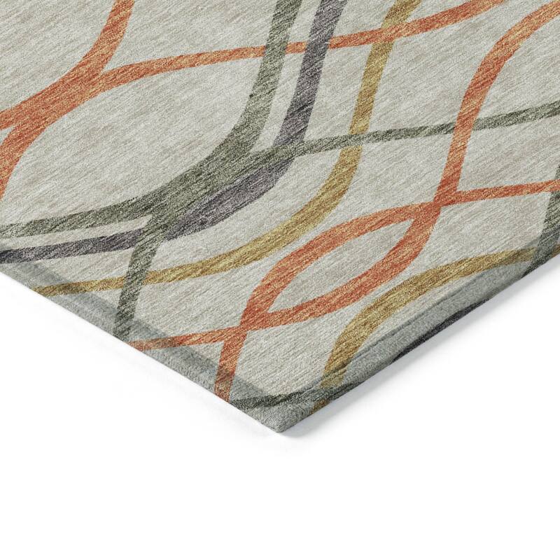 HomeRoots Abstract Transitional Rectangle Outdoor Rug