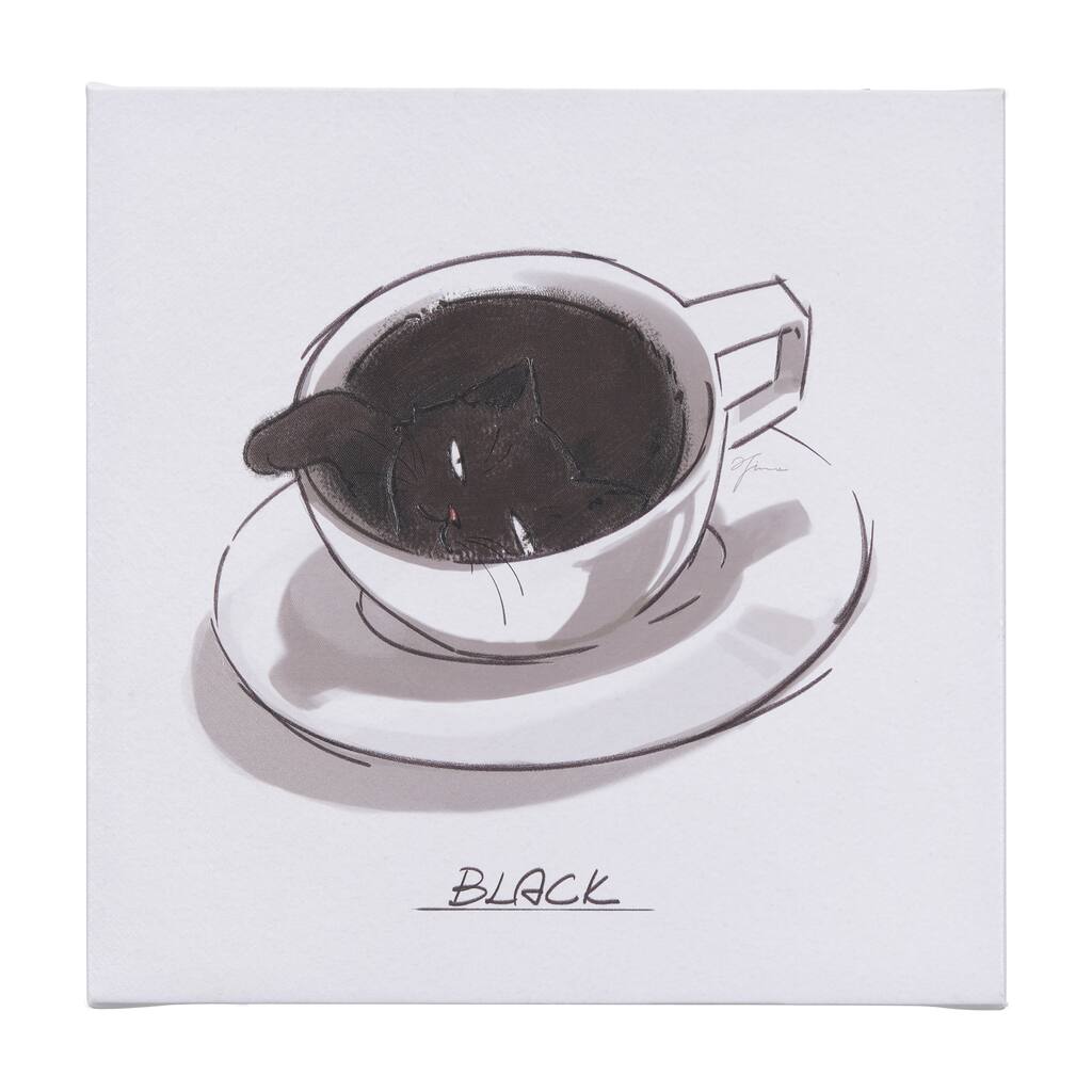 Coffee Cat I (20 x 20 ) Canvas Art Print