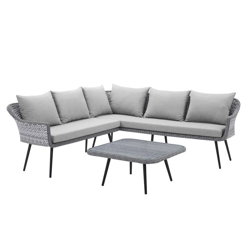 Endeavor Outdoor Patio Wicker Rattan Outdoor Patio Wicker Rattan Seating Set