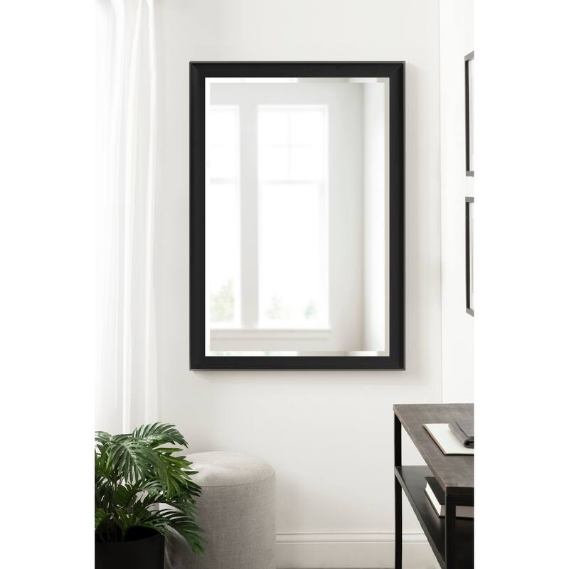 Kate and Laurel Scoop Framed Beveled Wall Mirror