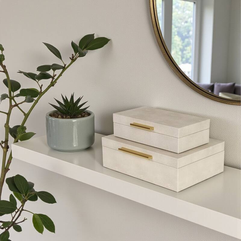 Lusan Black Vinyl Decorative Box Set