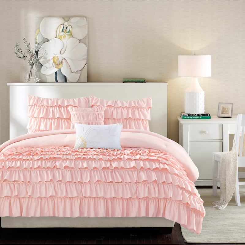 Demi Comforter Set by Intelligent Design - Blush - Twin - Twin XL
