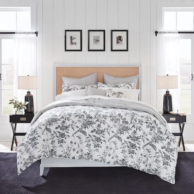 Laura Ashley Amberley Cotton Black Comforter Bonus Set