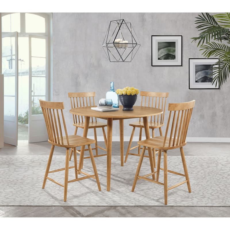 Andrews 5-piece Round Counter Height Dining Set