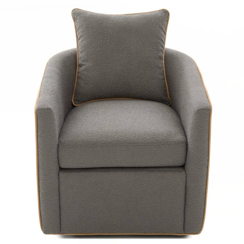 Swivel Accent Chair Upholstered Club Chair Barrel Sofa Chair for Living Room , Reading Corner, and Small Spaces