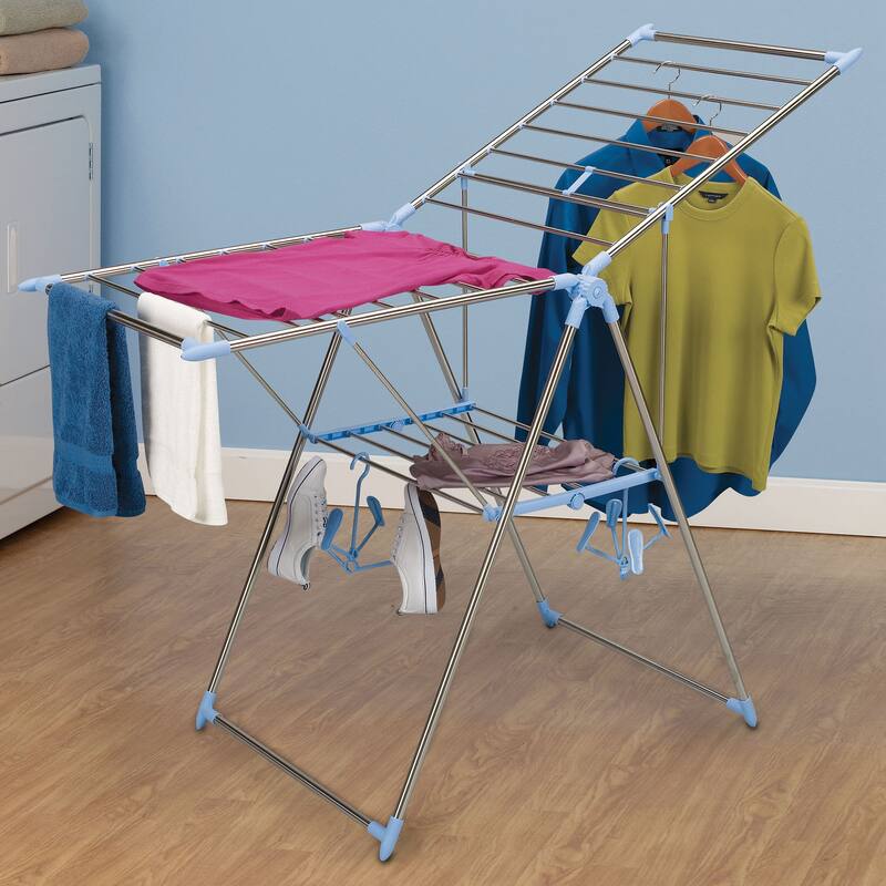 Household Essentials Gullwing Folding Clothes Drying Rack