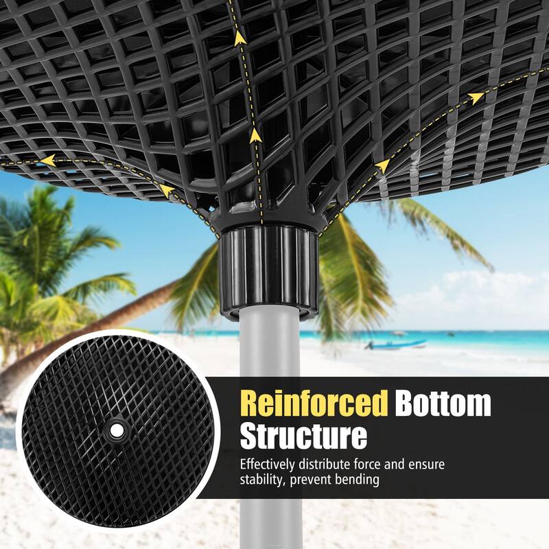 Gymax Outdoor Umbrella Table Tray Fit 1.5''/1.34''/1.26'' Umbrella