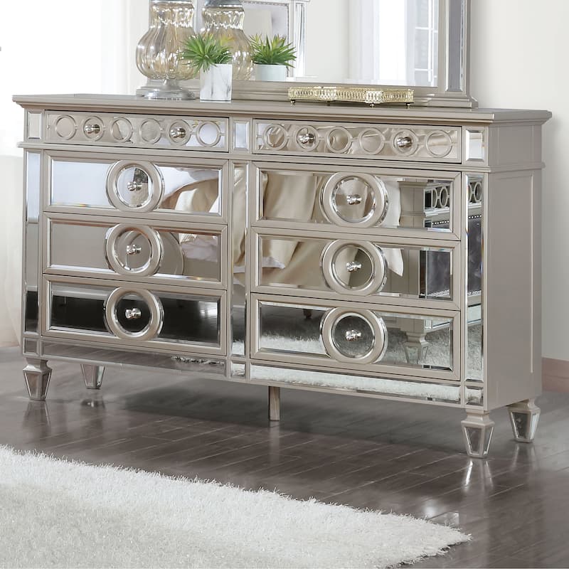 Alyah Glam Champagne 56-inch Wide 8-Drawer Dresser by Furniture of America