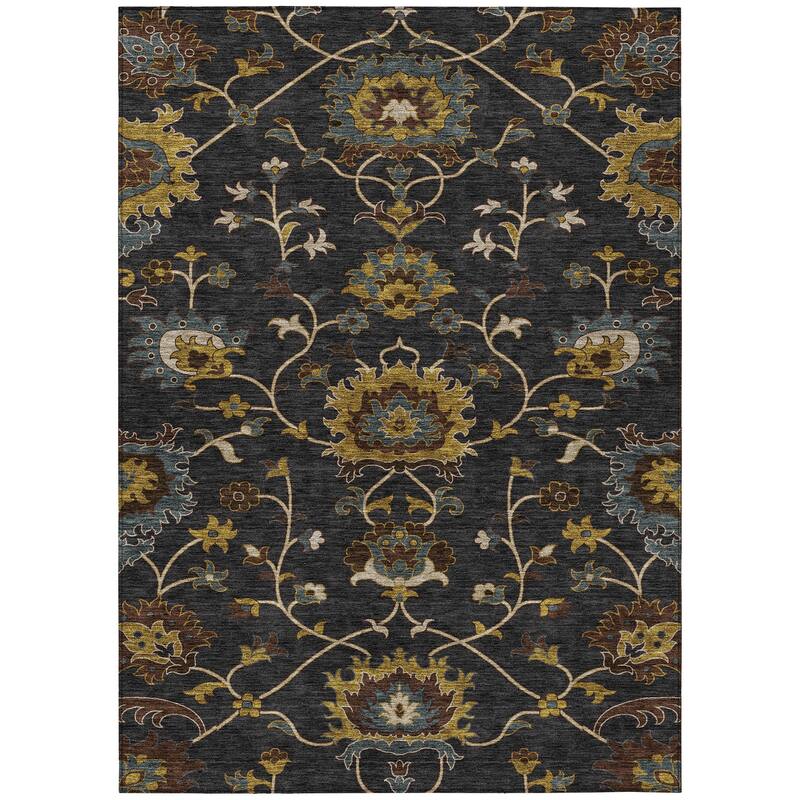 Machine Washable Indoor/ Outdoor Traditional Luna Chantille Rug