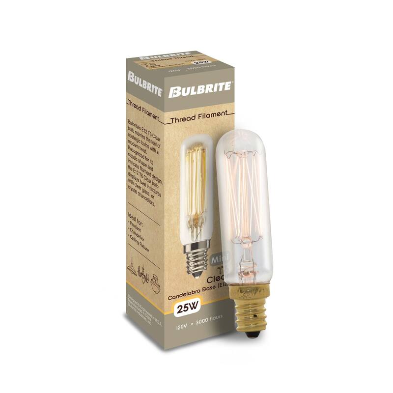 Bulbrite Multi Pack of Dimmable Clear Appliance, Amusement Candelabra (E12) Incandescent Bulb