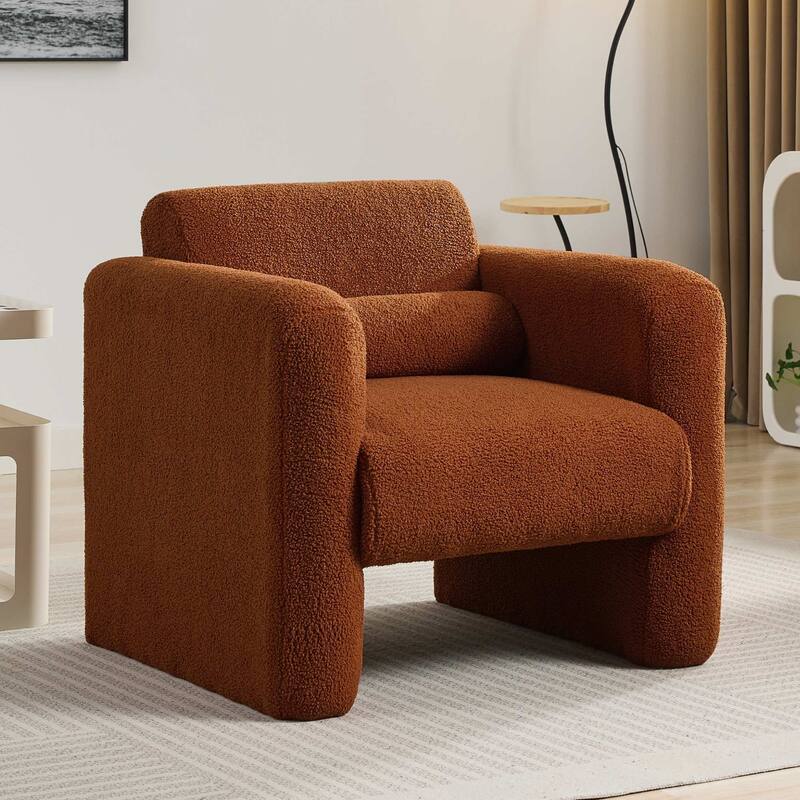 Modern Accent Arm Chair with Back and Pillow