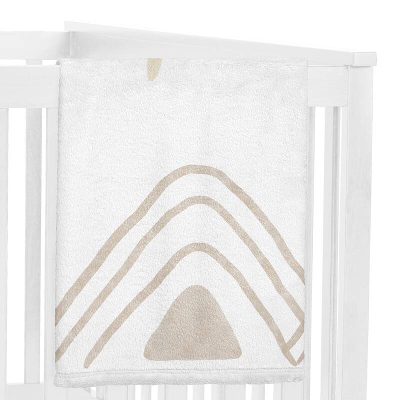 Sweet Jojo Designs Boho Desert Sun Taupe Baby Monthly Milestone Blanket Neutral Tan Beige Ivory Gold Bohemian Mountain Geometric