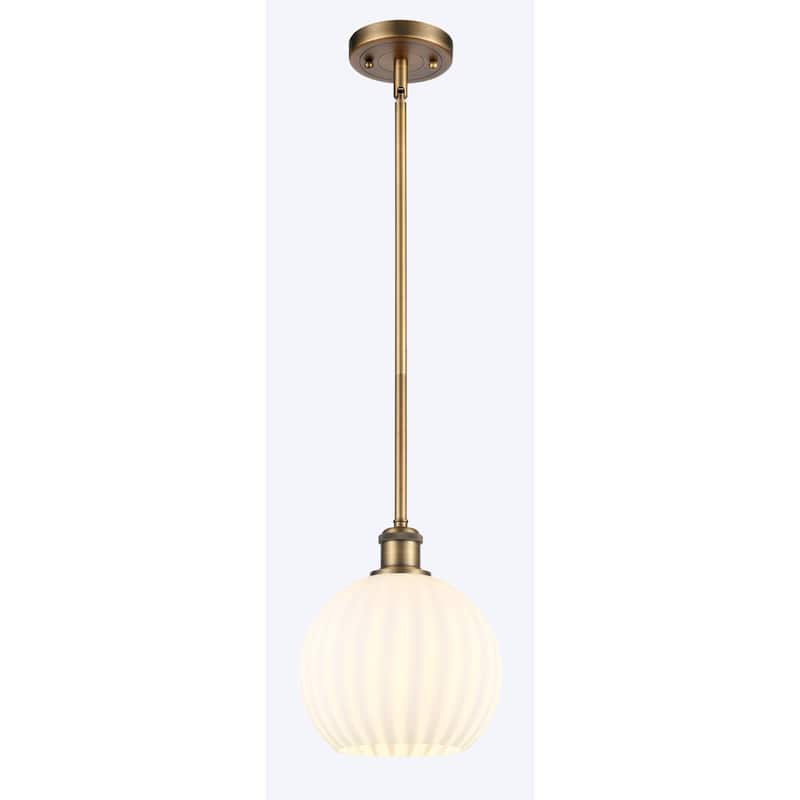 Innovations Lighting 516-1S-10-8 White Venetian Pendant White Venetian