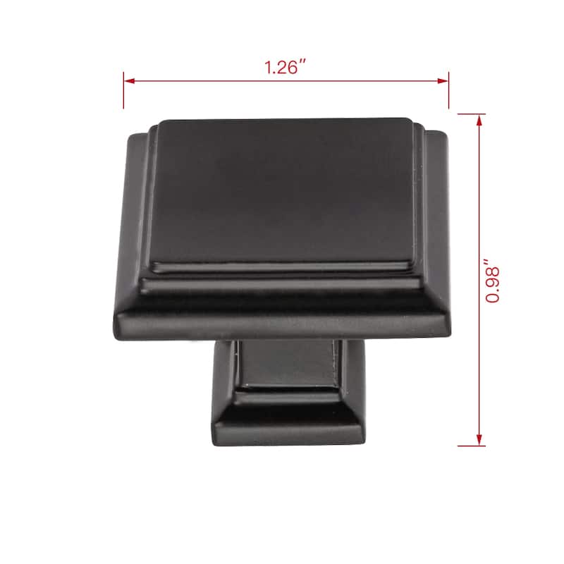 Utopia Alley Dover Cabinet Ring Pull Knob - Vintage Cabinet Hardware with Hand Finished Matt Black, 1.26", 3.78" & 5"
