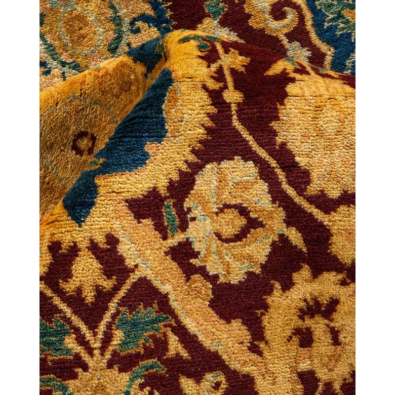 Overton Handknotted Wool Traditional Oriental Red Area Rug - 9' x 12'