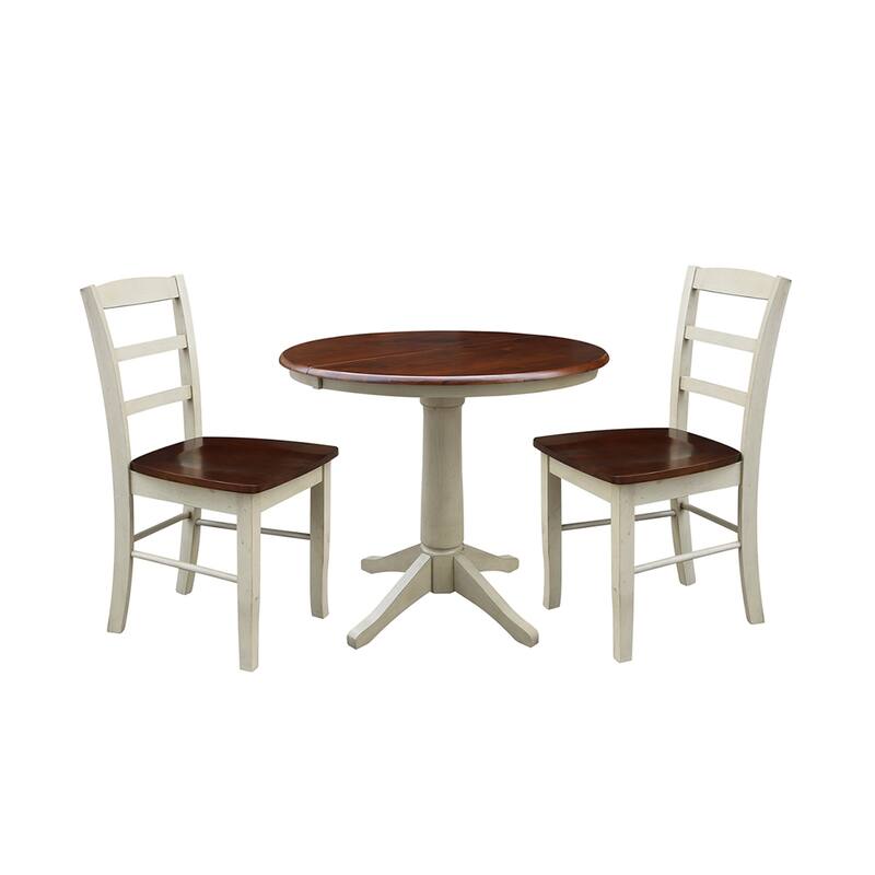 Multi-Piece Set - 36" Round Extension Dining Table with Madrid Chairs
