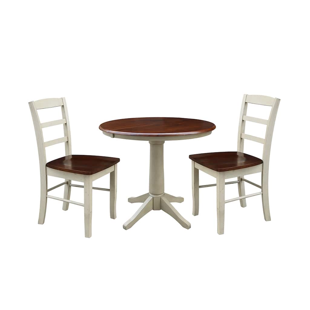 Multi-Piece Set - 36" Round Extension Dining Table with Madrid Chairs