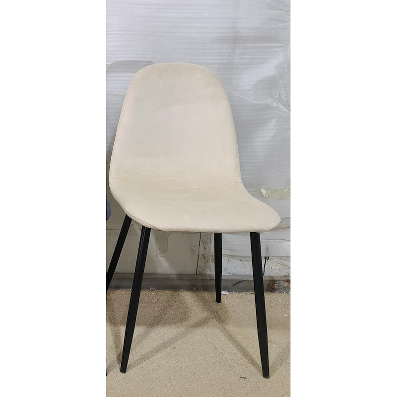 Velvet Dining Chairs Set of 4 - Beige