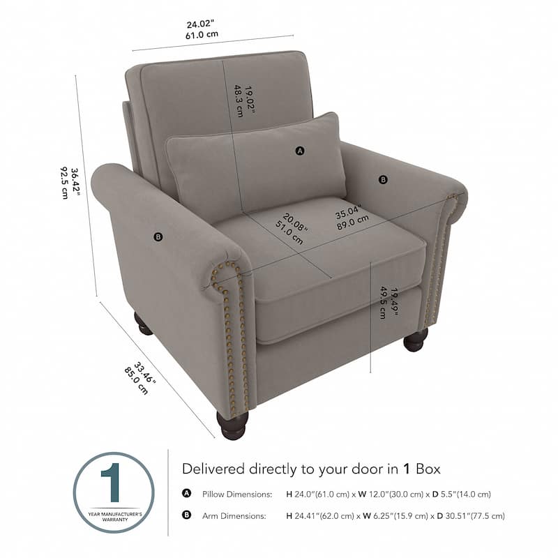 Coventry Accent Chair with Arms by Bush Furniture