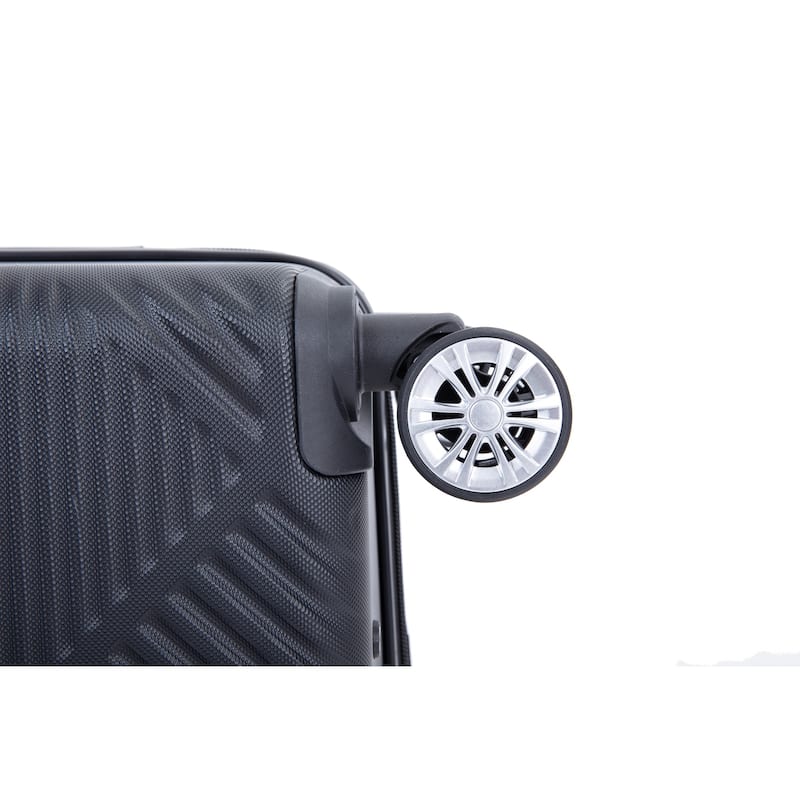 4-Piece, Modern Lightweight Luggage with Adjustable Pull Rod and 360° Airplane Wheels, for Boarding Travel, Black