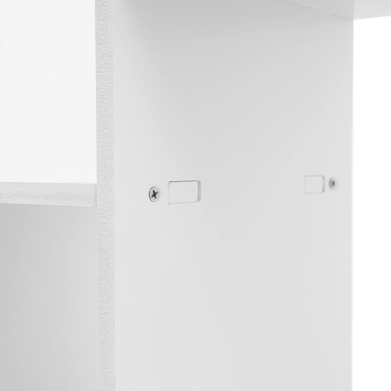 Modern PVC Board Bookcase with 9 Compartments Wall Mounted