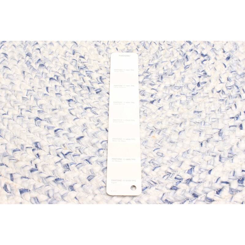 ECARPETGALLERY Braid weave Sienna Ivory Wool Rug - 3'5 x 3'5