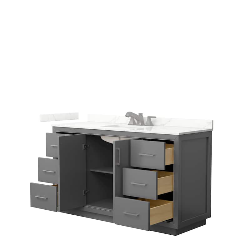 Icon 60-inch Single Vanity, Quartz Top