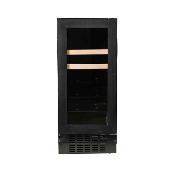 15" Beverage Center with Overlay Trim Glass Door. Opens flyout.