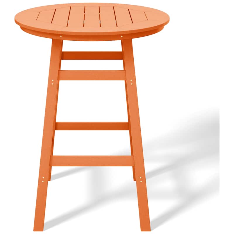 Polytrends Laguna Hdpe All Weather Outdoor Patio 35" Round Bar Table