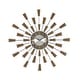 preview thumbnail 33 of 68, Gold / Copper / or Silver Iron Metal Starburst Sun Glam Wall Clock