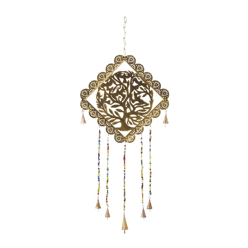 Metal Tree Windchime - Gold - Roche River Decor