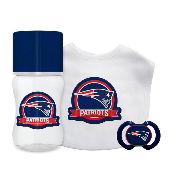 Shop New England Patriots Baby Gift Set 3 Piece Overstock 27571558