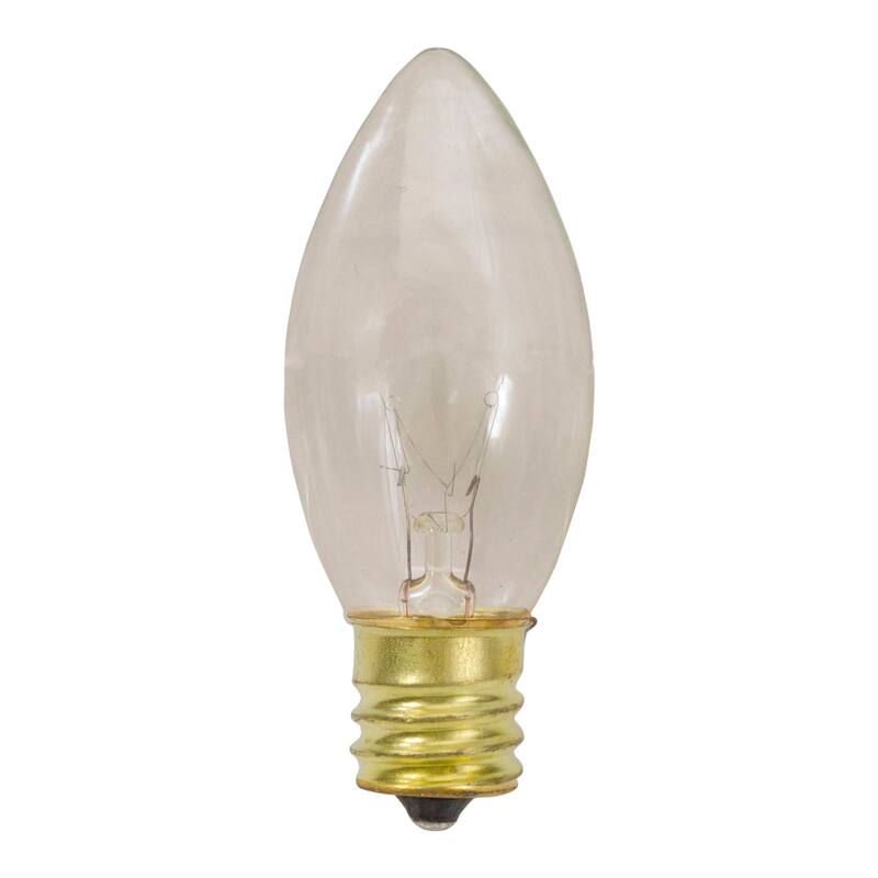 Pack of 4 Clear C9 Transparent Christmas Replacement Bulbs - 3"