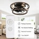 preview thumbnail 17 of 42, Oaks Aura 5-Light Farmhouse Wood Chandelier, Drum Chandelier for Dining Room Height Adjustable