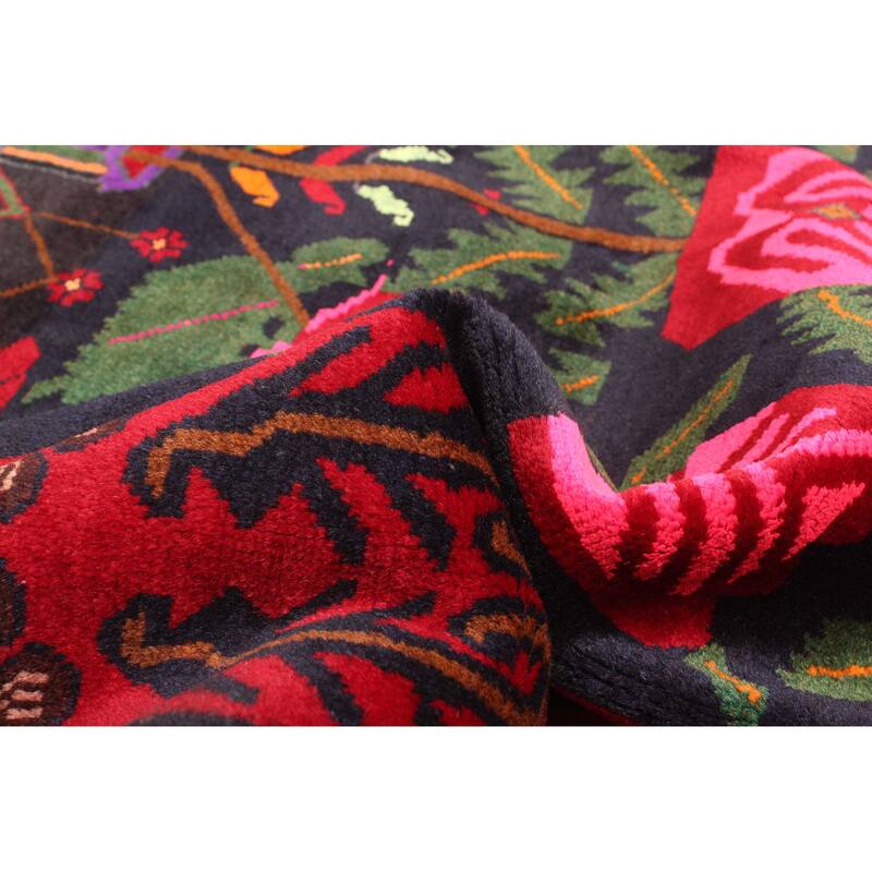 ECARPETGALLERY Hand-knotted Teimani Dark Navy Wool Rug - 3'6 x 6'6