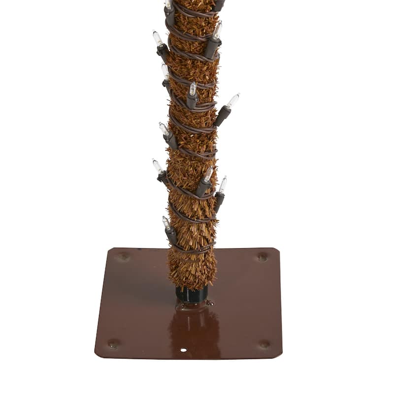 4’ Pre-Lit Artificial Christmas Palm Tree, Clear LED Lights - 4 Foot