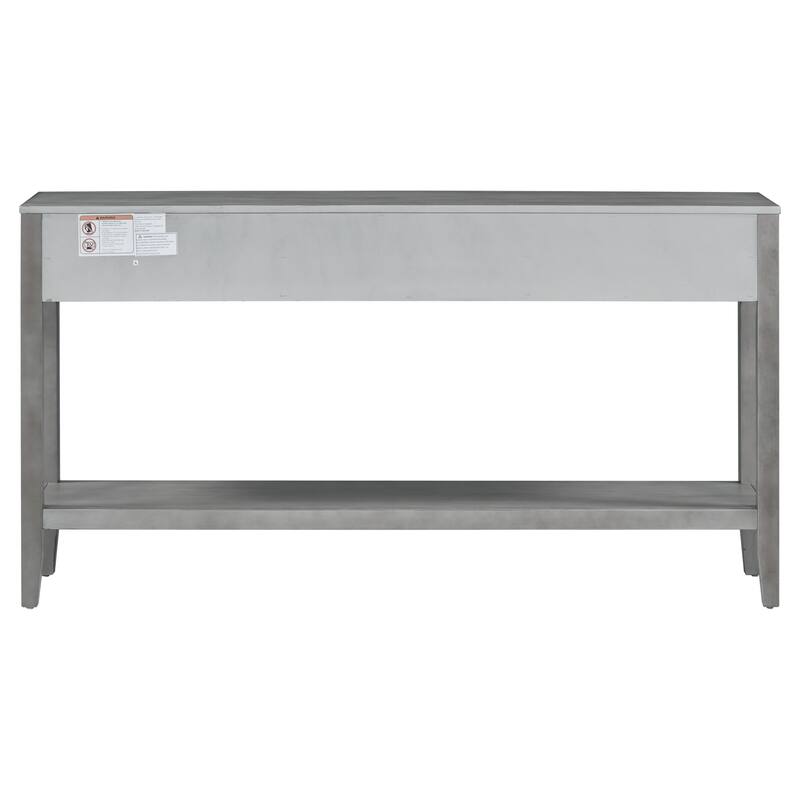 3-Drawer Console Table with 1 Shelf
