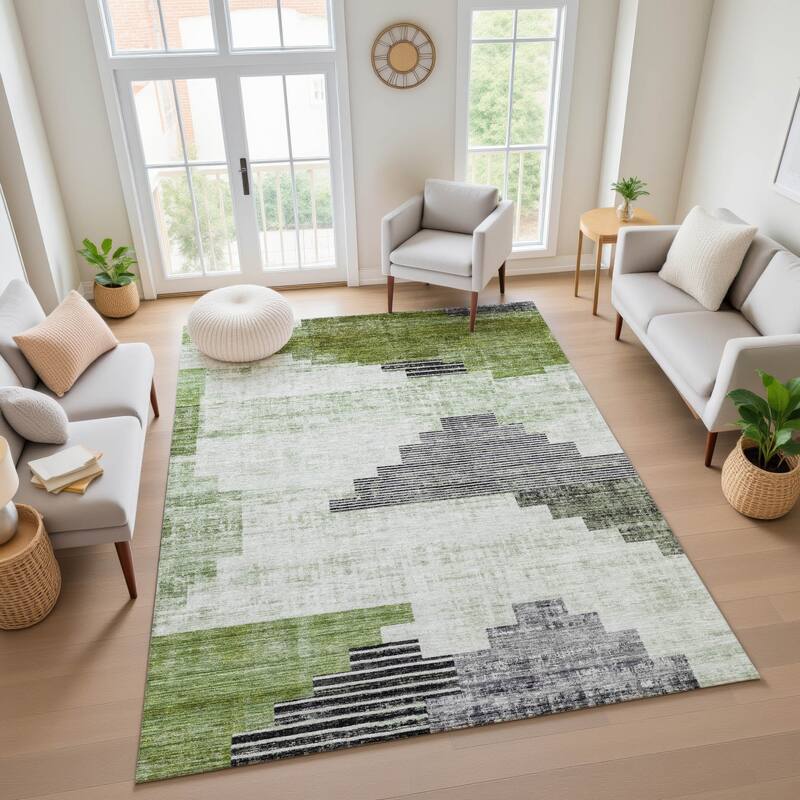 Premium Washable Super Soft Geo Global Mayfield Rug