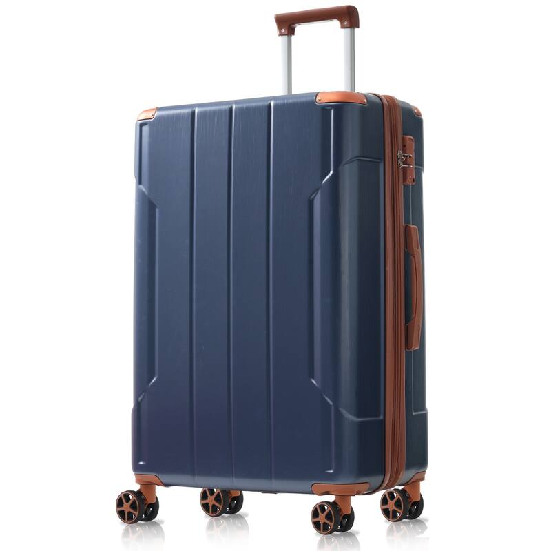 Hardshell Luggage 3-Piece Set with Expandable Storage, Spinner Wheels and Telescopic Handle, for Boarding Travel