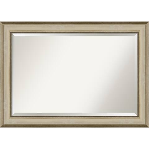 Beveled Bathroom Wall Mirror - Colonial Light Gold Frame - Colonial Light Gold