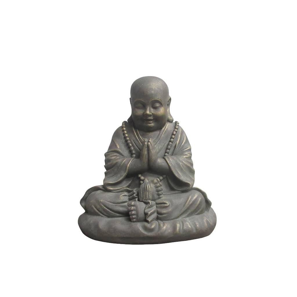 13.75" Small Praying Buddha Outdoor Garden Statue