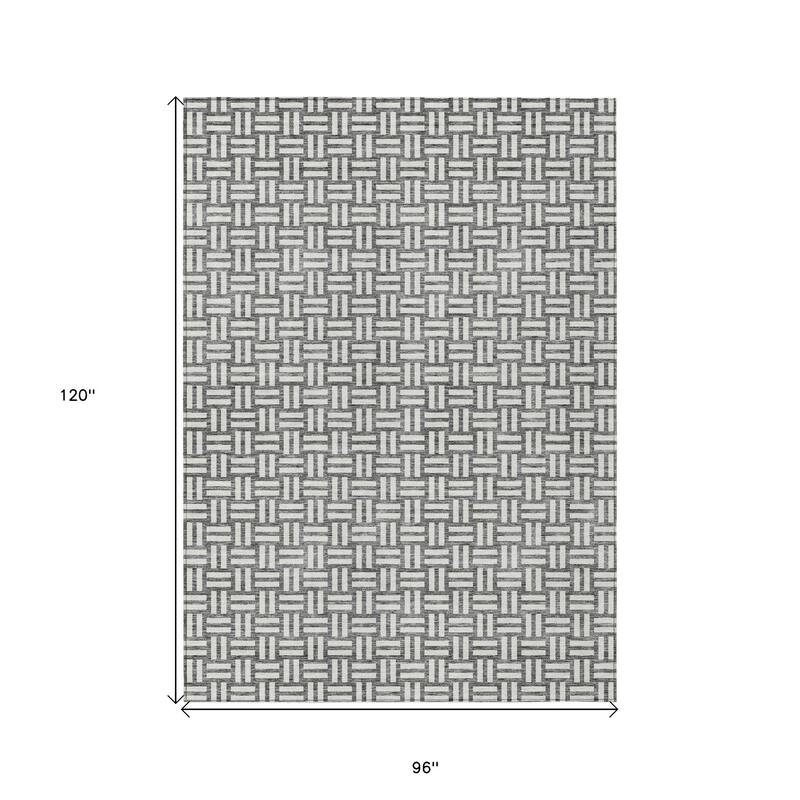 HomeRoots Geometric Transitional Rectangle Outdoor Rug