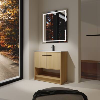 36" Bathroom Vanity with Ceramic Sink