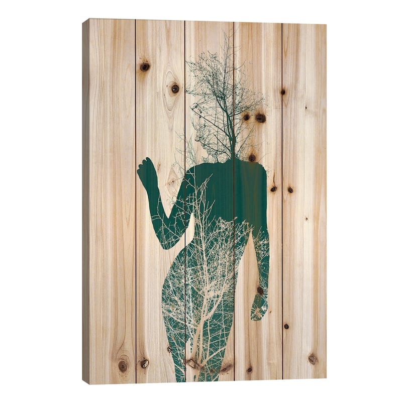 Bliss Of Solitude Print On Wood by Dániel Taylor - Multi-Color - 40x26x1.5
