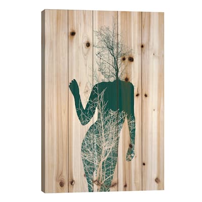 Bliss Of Solitude Print On Wood by Dániel Taylor - Multi-Color