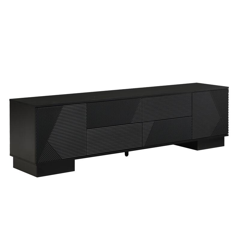 70.8" Modern TV Stand, Entertainment Center with Cabinets, 4 Drawers, Media Console Table, Living Room Modern TV Cabinet