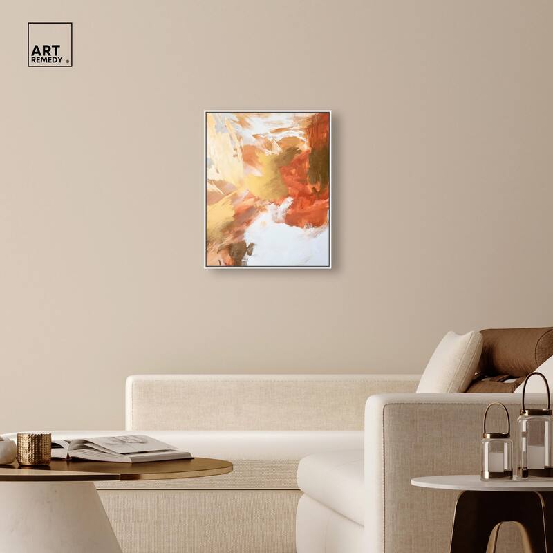 Golden Yellow Citrus Burst I Canvas by Art Remedy