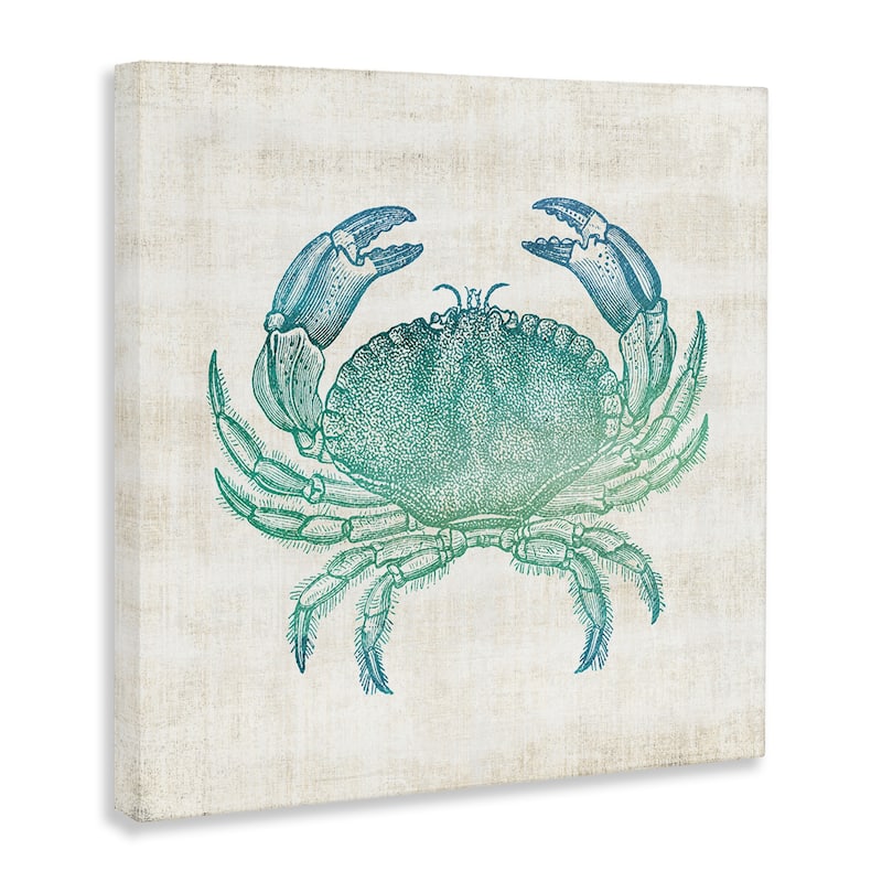 Stupell Ombre Crab Impression Canvas Wall Art Design By Susan Arnot