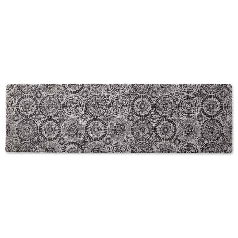 DII Tufted Mat - 17.75x59" - Black Kaleidoscope