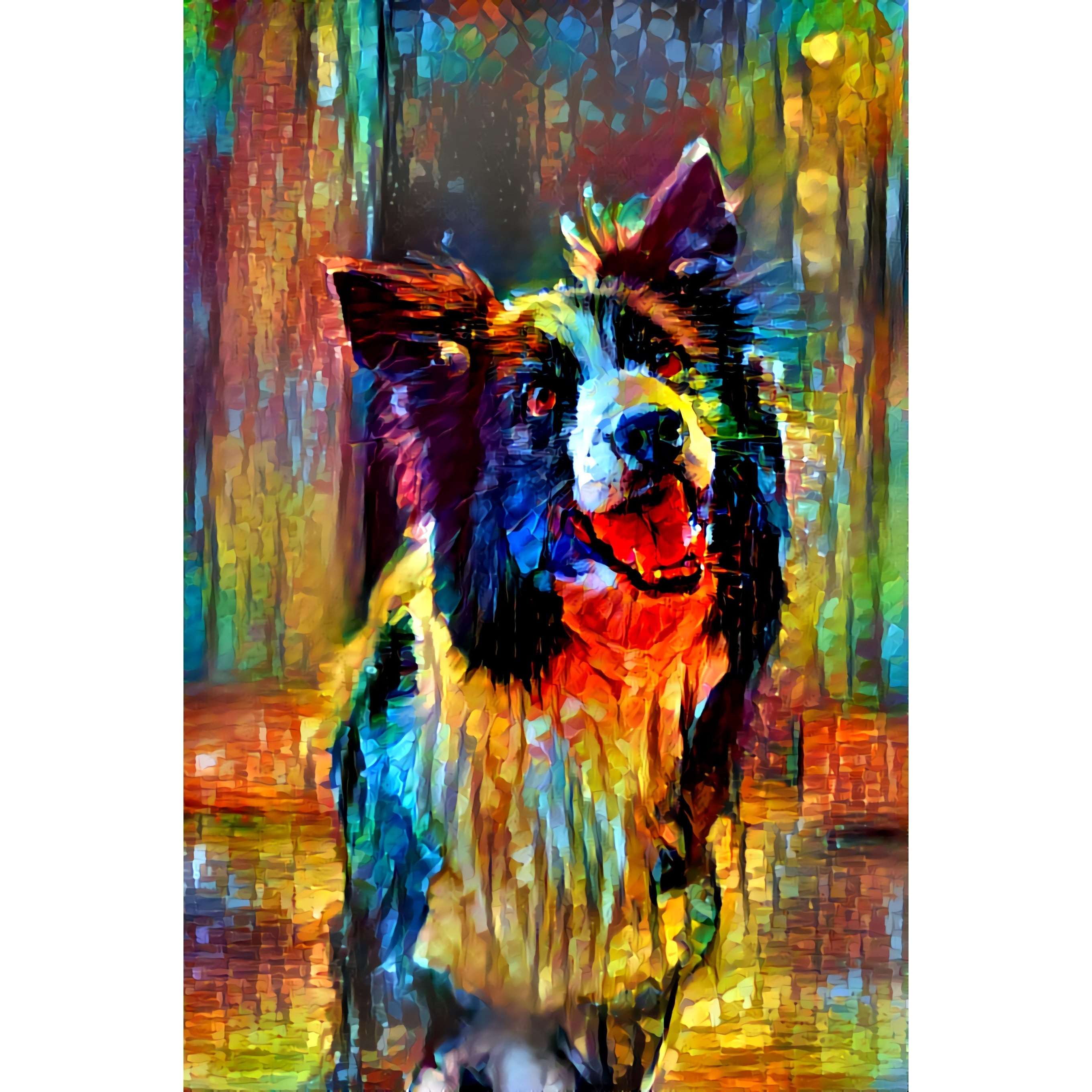 Shop Animal Summer Border Collie Art Print Wall Artwork Decor